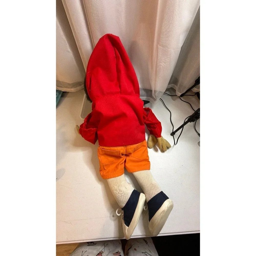 Vintage Boy‎ Hand Puppet Red Hooded Jacket Orange Shorts Full Body Character
